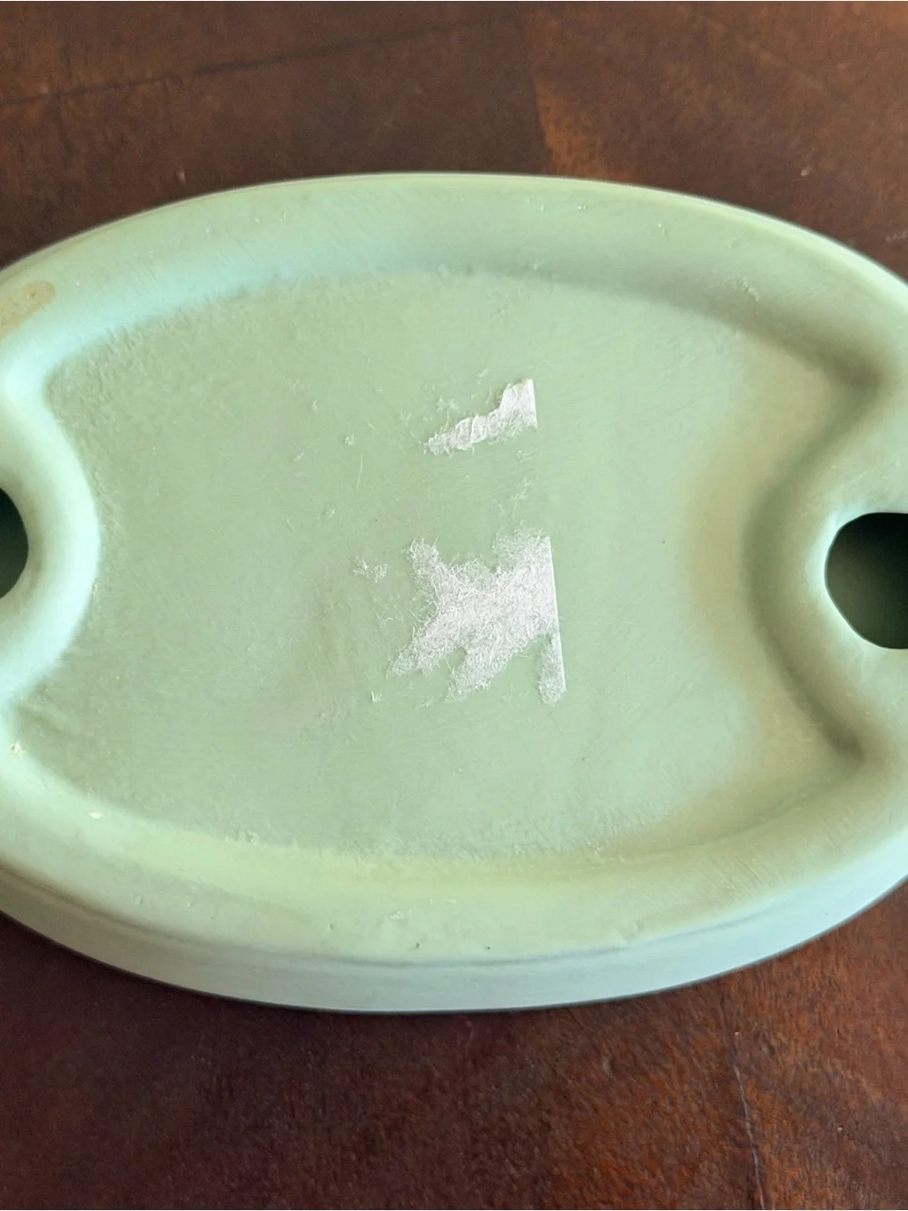 Vintage Mint Green Cameo Trinket Soap Dish with Roses Vanity Decor